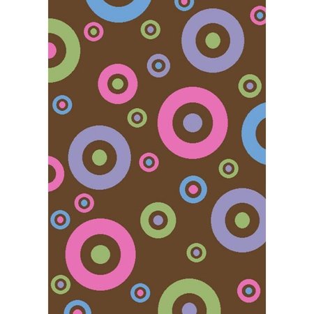 CONCORD GLOBAL 2 ft. 7 in. x 4 ft. 1 in. Alisa Dots In Dots - Brown 23983